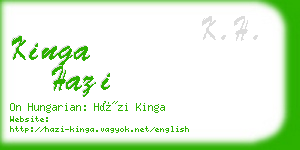 kinga hazi business card